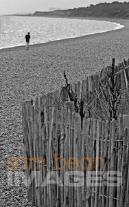 Walking on Dunwich Beach